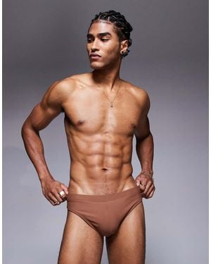 ASOS Textured Swimsuit - Grey