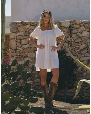 South Beach X Liv Silverman Babydoll Mini Dress - White