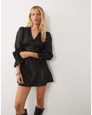 Wednesday's Girl Satin Mini Dress - Black