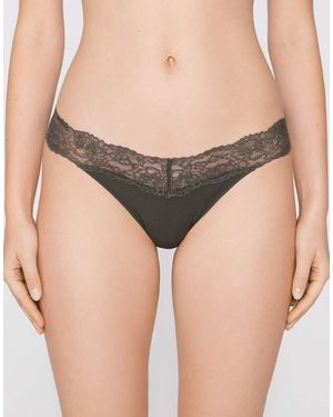 Tezenis Brazilian Lace Briefs - Natural