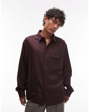 TOPMAN Oversized Fit Shirt - Purple