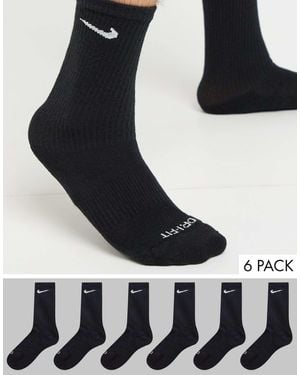 Nike Training Everyday Plus Cushioned 6-pack Crew Socks - Black