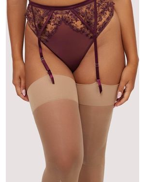 Playful Promises Cassia Embroidery Suspender - Brown