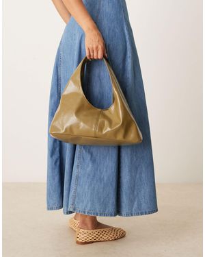 ASOS Sac porté épaule souple et évasé - olive - Bleu