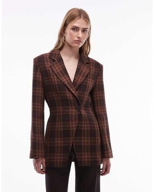& Other Stories High Shoulder Detail Sculpted Blazer - Brown