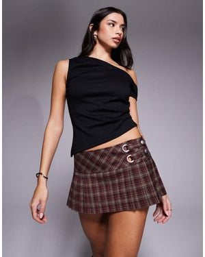 I.AM.GIA Roux Low Rise Eyelet Detail Pleated Mini Skirt - Multicolour