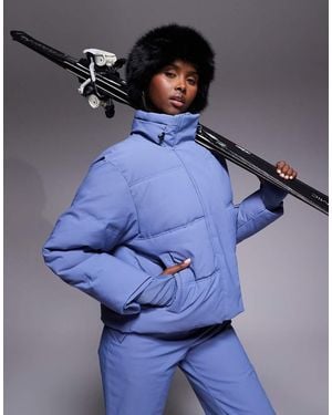 ASOS 4505 Ski & Snow Asos 4505 Ski Boxy Fit Puffer Ski Jacket - Blue