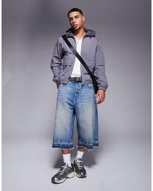 ASOS Windbreaker Jacket With Hood - Blue
