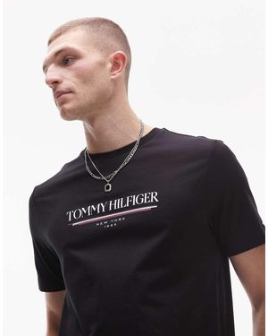 Tommy Hilfiger Large Central Logo T-shirt If - Black
