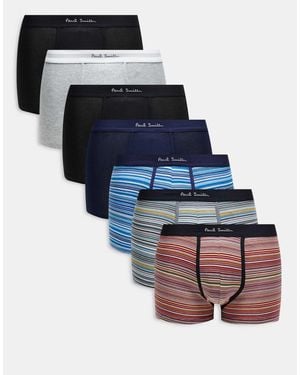 Paul Smith Paul Smith 7 Pack Logo Trunks - Blue