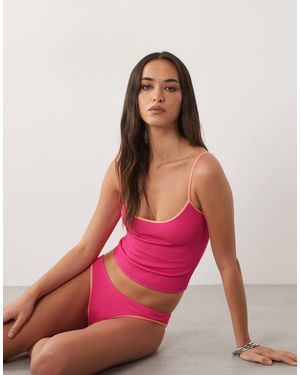ASOS – tankini-oberteil - Pink