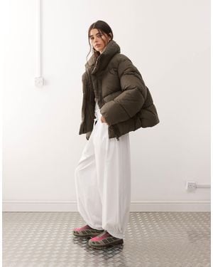 Weekday Oversized Puffer Coat - Natural