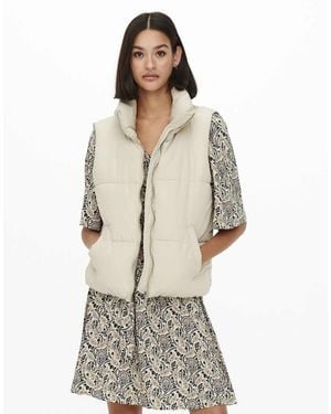 Jdy Puffer Gilet - White