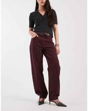 ASOS Vaqueros De Corte Barrel Slim De -Rojo