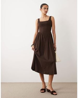 Cotton On Corset Style Drop Waist Maxi Dress - Natural
