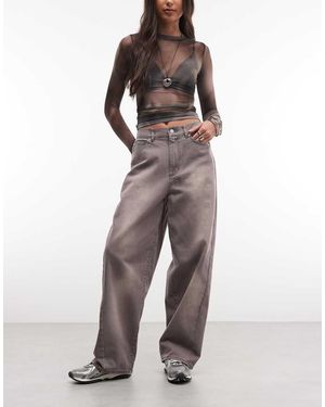 Obey Vaqueros Lavado Holgados Leah De - Gris