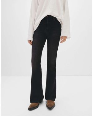 Pull&Bear Jean évasé à taille haute - Noir
