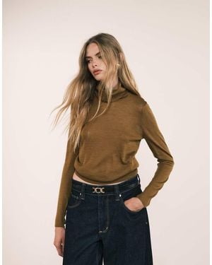 Mango Fijne Coltrui - Blauw