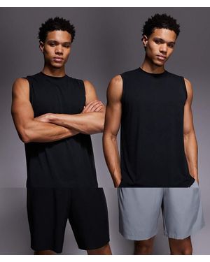 4505 Icon 2-pack 7-inch Quick Dry Training Shorts With Zip Pockets - Blue