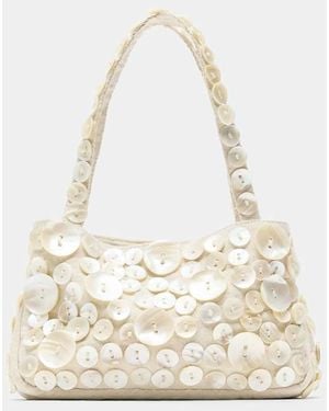Pull&Bear Shoulder Bag With Buttons - Natural