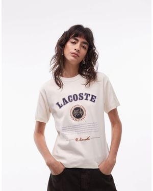 Lacoste – oversize-t-shirt - Weiß