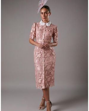 Coast Lace Shirt Dress Contrast Colour - Grey