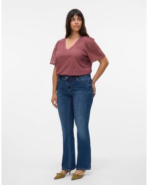 Vero Moda Vaqueros De Campana Azul Oscuro De