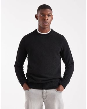 Only & Sons Pull en maille chenille ras - Noir