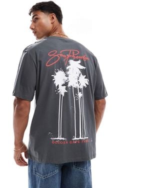 Jack & Jones Oversize T-shirt With San Francisco Print - Grey