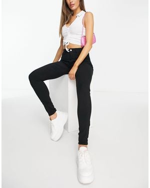 Pieces Highskin Skinny Jeans With High Waist - Black