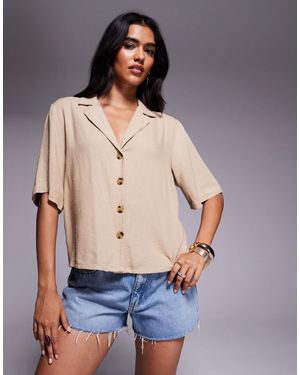 River Island – kastige hemdbluse - Blau