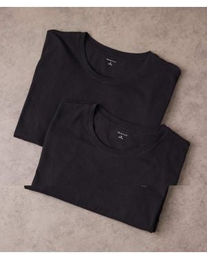GANT 2 Pack Lounge Tops With Shield Logo - Black
