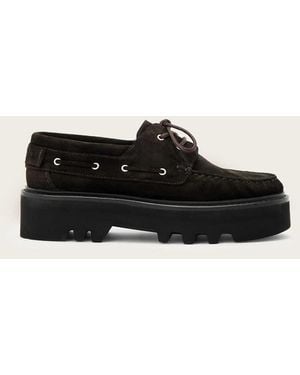 AllSaints Aastha Boat Shoe - Black