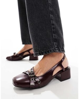 Cotton On Cotton On Bonnie Slingback Block Heels - Black
