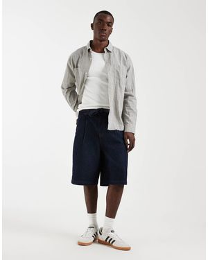 ASOS – loose-fit-jorts aus denim - Blau