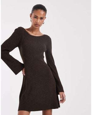 ONLY Knitted Skater Mini Dress - Black