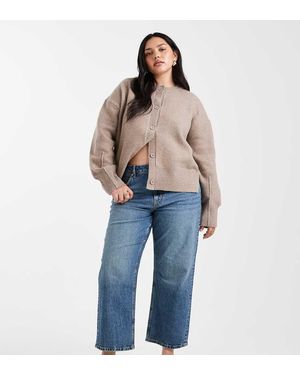 ASOS Vaqueros Capri Cómodos Y Elásticos De Pernera Recta De Asos Design Curve - Azul