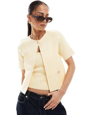 New Look Co-ord Top Button Cardigan - Natural