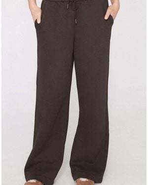 Tezenis Thick Brushed Fleece Palazzo Trousers - Brown