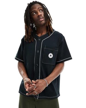 Converse Camisa De Béisbol Retro Chuck De - Negro