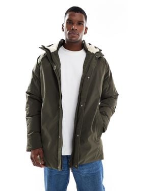 Jack & Jones Parka With Fleece Hood - Green