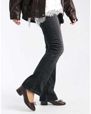 Bershka Heeled Ballerinas - Black