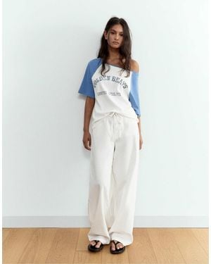 Pull&Bear – t-shirt - Weiß