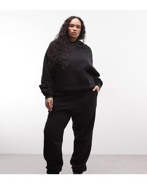 4505 Curve Icon Rest Day Heavyweight 440Gsm Cotton Cuffed Jogger - Black
