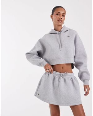 Lacoste Mini-sweatrock aus baumwolle - Grau