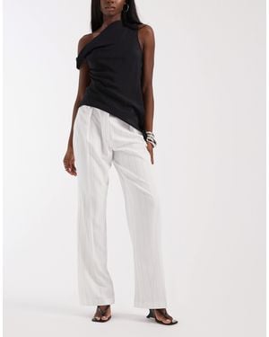 River Island Tailored Wide Leg Trouser - White