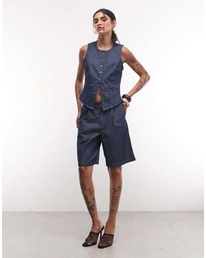 Noisy May Tailored Waistcoat - Blue