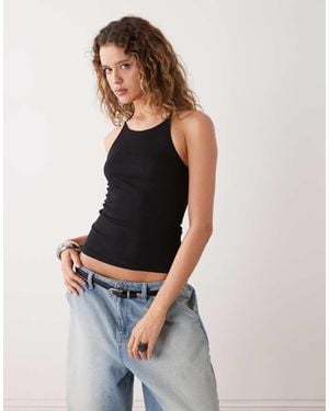 Weekday Slim Fit Racer Back Vest - White