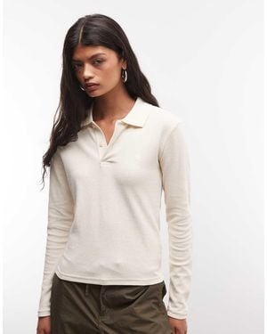 Carhartt Dora Long Sleeve Polo - White