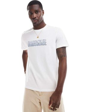 Barbour T-Shirt Con Logo Bianca - Bianco